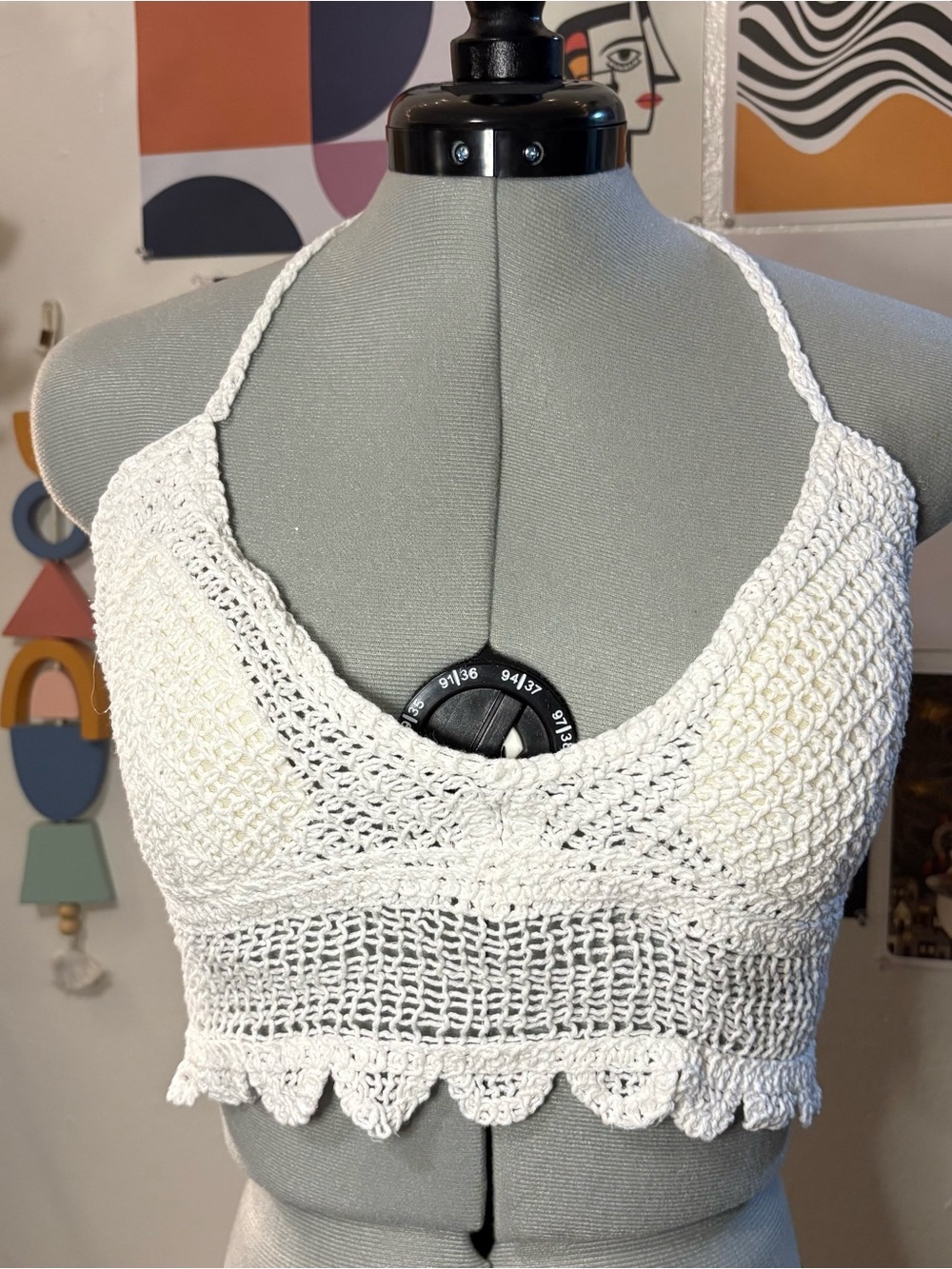 American Flirt Crochet Halter Top